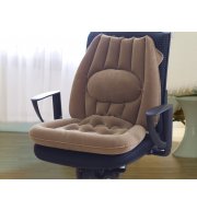 Pernă scaun gonflabilă cu spătar lombar