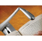Lampă clip pentru carte Bookchair Clip-On LED Argintie
