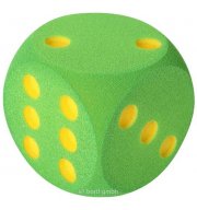 Zaruri mari din spumă de 16 cm verde