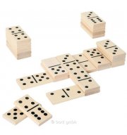 Domino din lemn cu pietre de joc mari