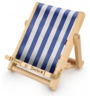 Suport de carte, cititor și tabletă Deckchair Bookchair Medium Stripy Blue