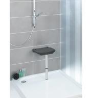 Scaun de duș pliabil cu suport reglabil Secura Premium Negru-Argintiu