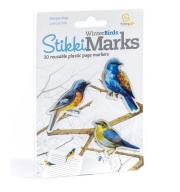 Semn de carte autoadeziv reutilizabil Stikki Marks Winter Birds